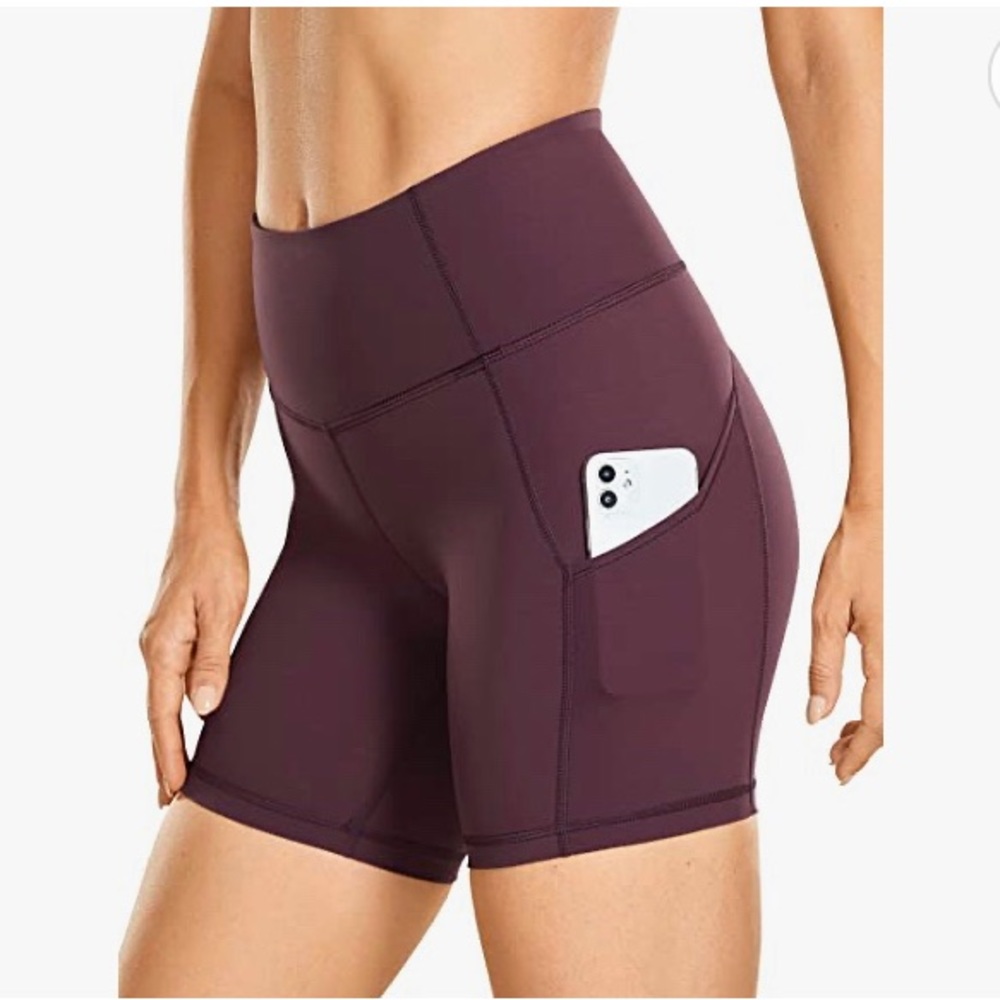 Arctic plum CRZ Yoga compression shorts